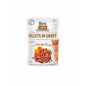 Brit Care Cat Pouch HEARTY DUCK in Gravy - пауч за котки с патешко в сос